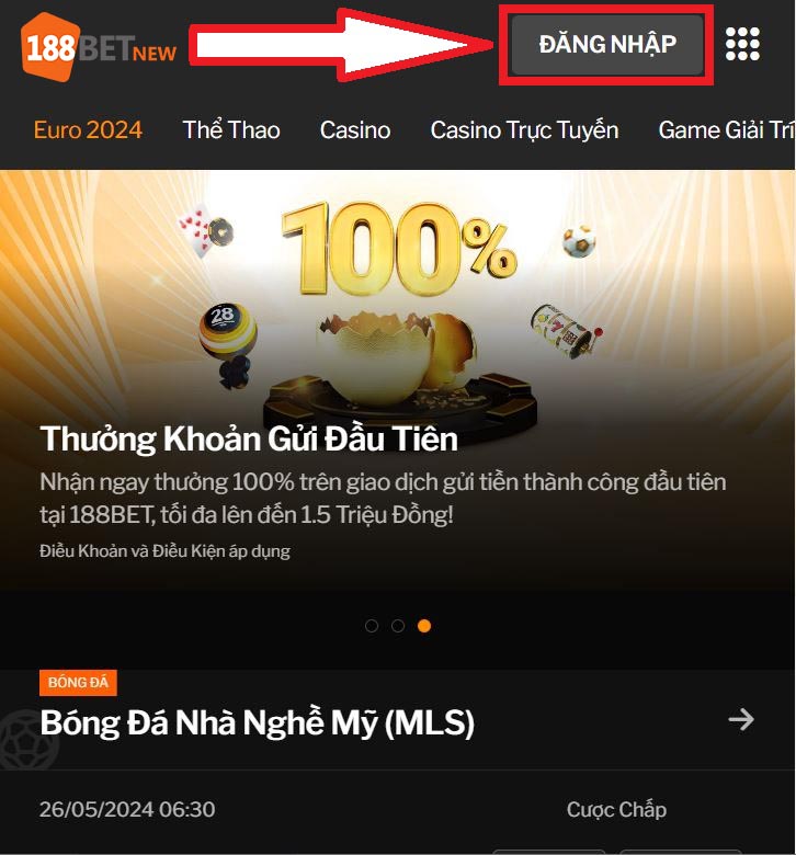 Truy cập trang web di động hoặc ứng dụng 188Bet