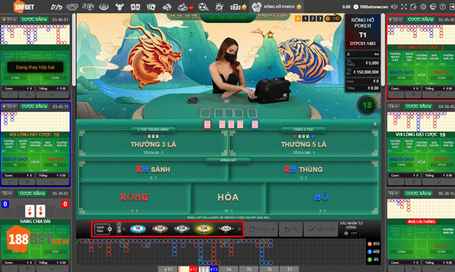 Chiến lược chơi Rồng Hổ Poker trực tuyến 188Bet hiệu quả