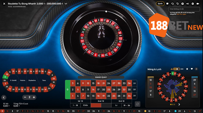 Khám phá roulette tự động nhanh trực tuyến tại 188Bet