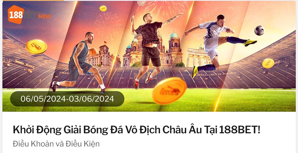 Khuyến mãi 188Bet theo giải đấu mới nhất