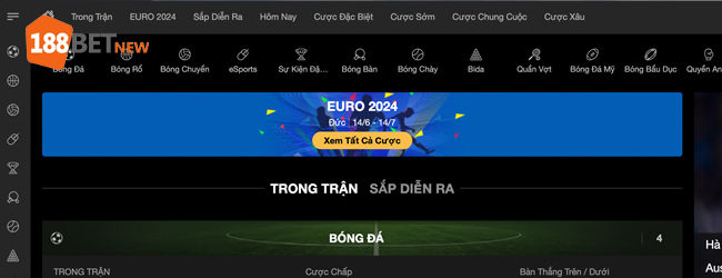 Cá cược Thể Thao dễ dàng tại trang chủ 188Bet New