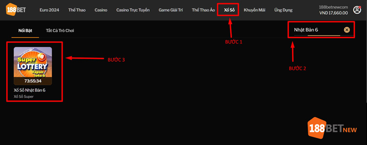 Cách chơi xổ số Nhật Bản 6 trên 188Bet